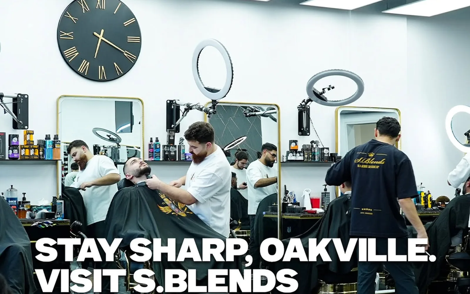 Inside S Blends Barbershop — barber chairs and stations in Oakville